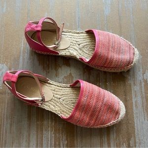 LK Bennet Striped Espadrille Flat Sandals Preppy Classic Summer Womens 7
